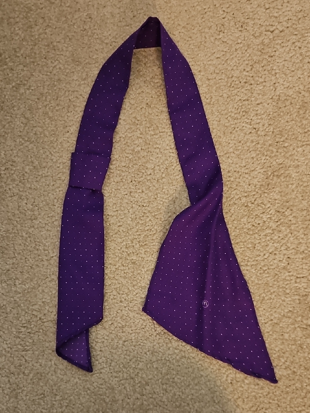 McDonald's Purple Polka Dot Neck Scarf